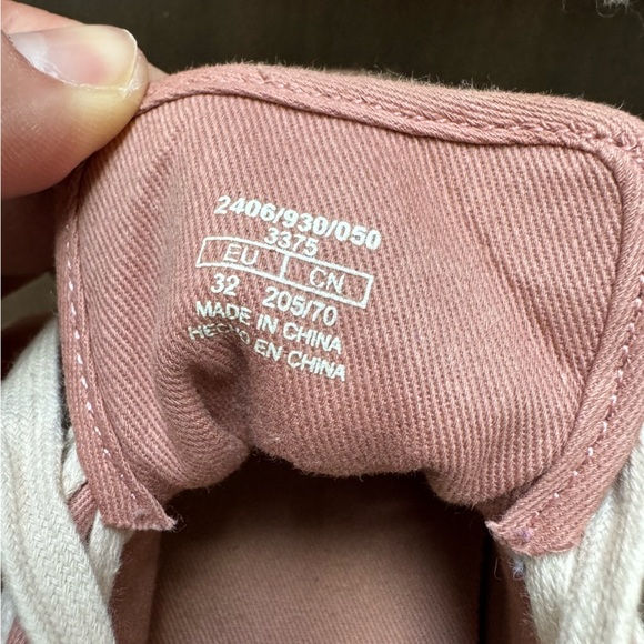 Zara Girls Pink Canvas Jute Platform Espadrille - Size 32 (US 1) - Like New - Picture 7 of 8